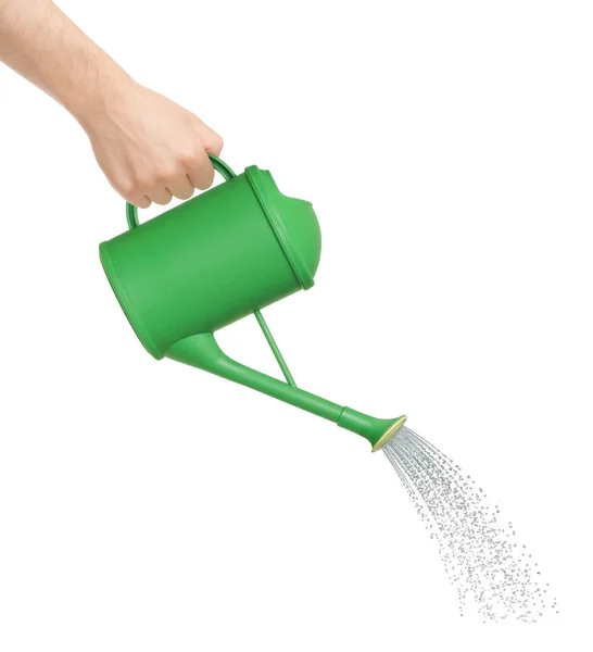 Hand watering from a watering can — Stock Photo, Image