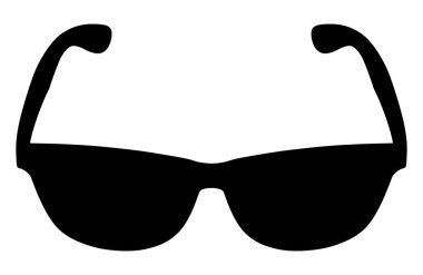 Beyaz arka plan, vektör çizim üzerinde siyah gözlük