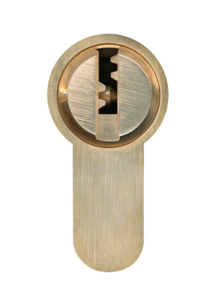 Lock cylinder isolated on white background — Stock Photo, Image