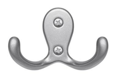 Metal askı beyaz arkaplanda izole edildi