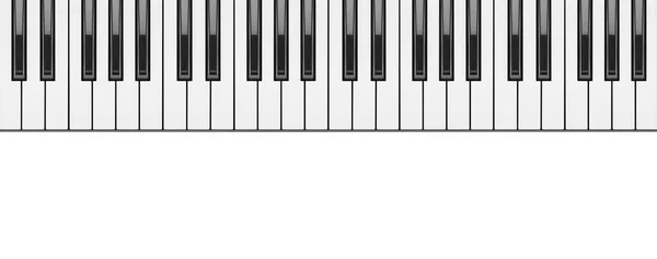 Piano keyboard close up on white background — 스톡 사진