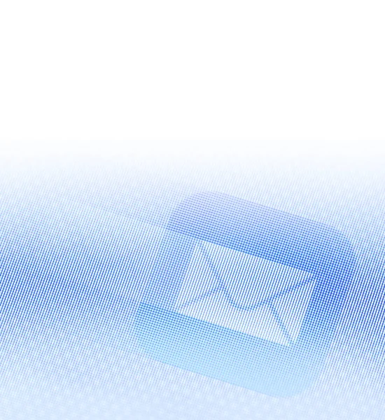 E-Mail-Symbol in Bewegung auf dem Bildschirm mit einem Textfeld — Stockfoto