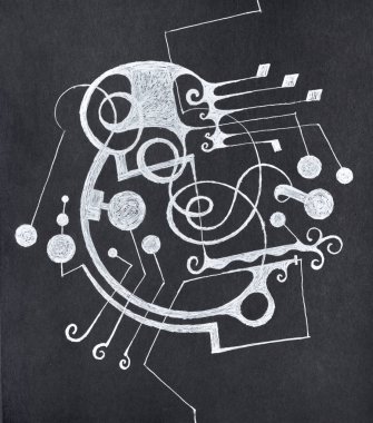 El yapımı soyut kompozisyon 