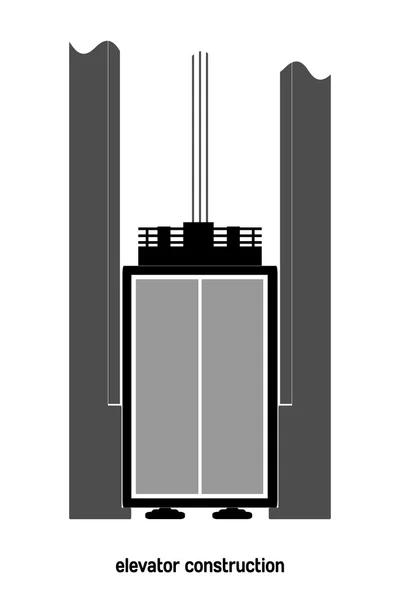 Vector illustration of a concept of the elevator device in the h — Stock Vector