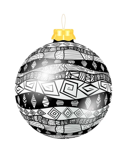 Vector Kerstdecoratie gemaakt van tribal vormen. Oorspronkelijke ci — Stockvector