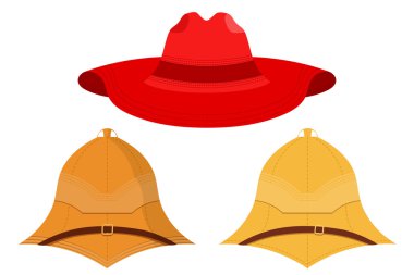 Beyaz bir arka plan üzerinde şapka vektör Illustration. Yalıtılmış nesne