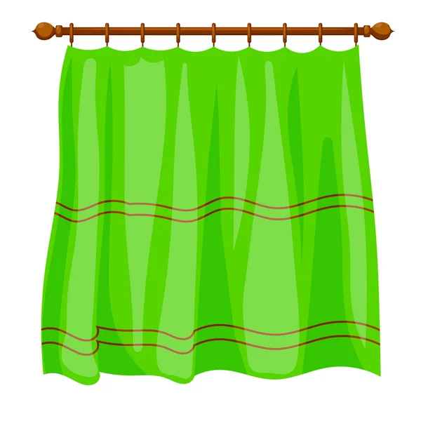 Ilustración vectorial de abstracto cortinas verdes de dibujos animados en la le — Archivo Imágenes Vectoriales