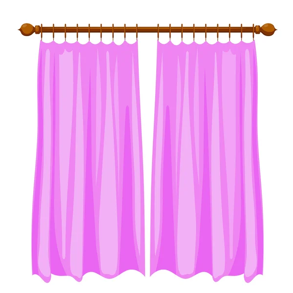 Illustration vectorielle de rideaux abstraits de bande dessinée violette sur l — Image vectorielle