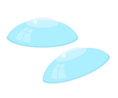 Beyaz bir arka plan bir kontakt lens vektör Illustration. Araba
