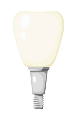 Bir protez diş vektör Illustration. Karikatür tarzı prosthe