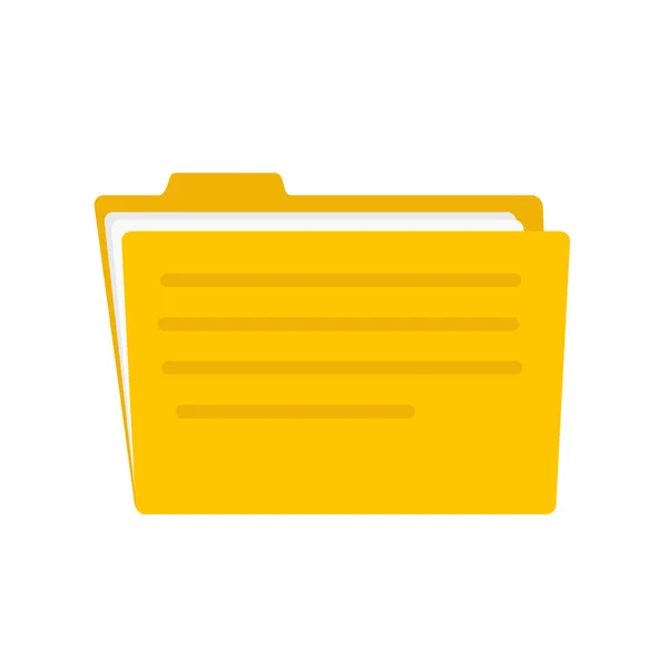 Ilustração vetorial de pastas de artigos de papelaria amarelos em umas costas brancas — Vetor de Stock