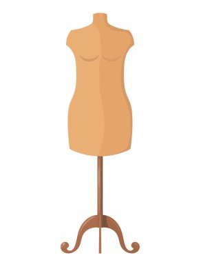 Bir beyaz giysiler için soyut manken vektör çizim