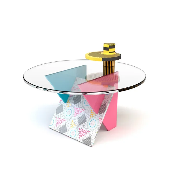 Милий яскраві барвисті таблиці у стилі Мемфіс з тіні o — стокове фото