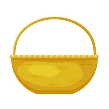 Vektör imajı basit renk sepetler hasır yaptı. Çizgi film s