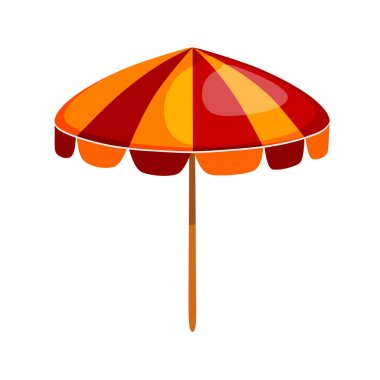 Bir soyut parlak plaj şemsiyesi renk görüntüsü. Karikatür tarzı.