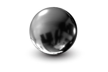 Gerçekçi bir metal top vektör çizim