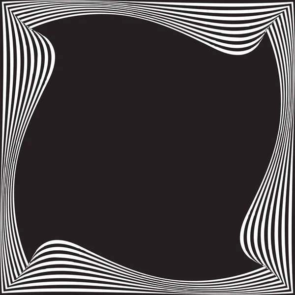 Fundo de arte óptica preto e branco. Ilustração vetorial — Vetor de Stock