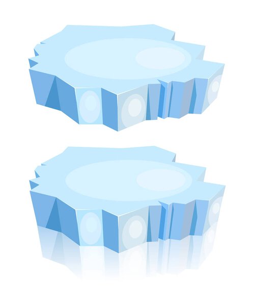 rtoon of ice floe on a white background. Vector illustration