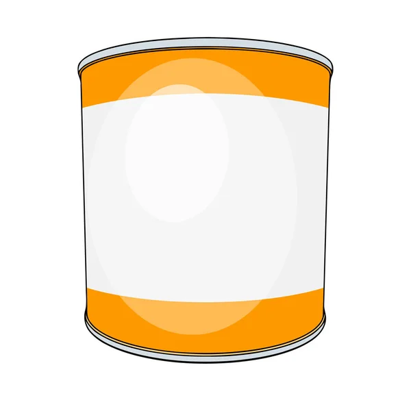 Carton of yellow jar on a white background. Vector illustration — Stock Vector