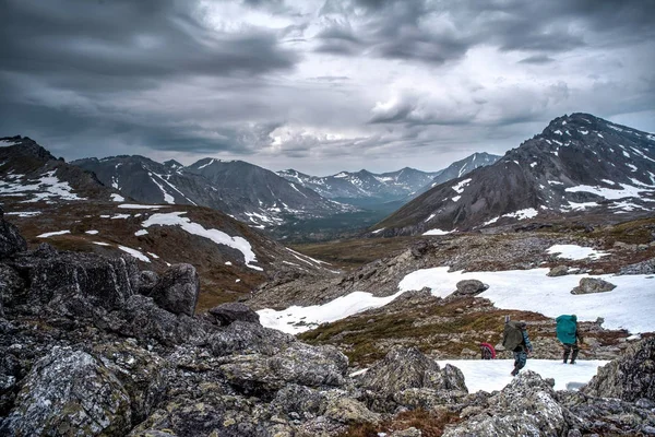 Liebhaber Der Berge Landstreicher Den Reisenden Die Ural Landschaft Russische — Stockfoto