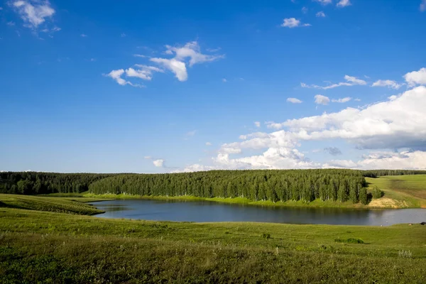 Het Landschap Van Oeral Ural Bos Uit Hoogte — Stockfoto