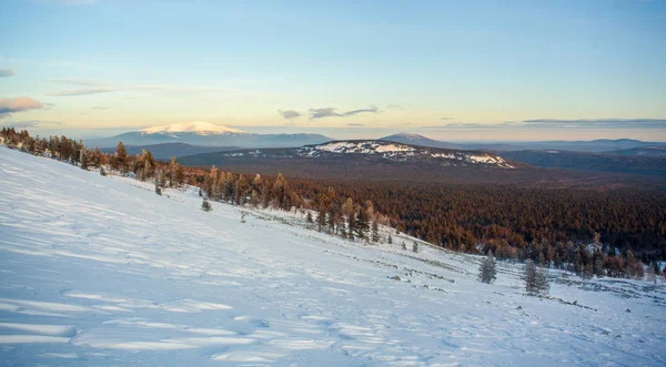 Urali Paesaggio Montano Invernale Russia — Foto Stock