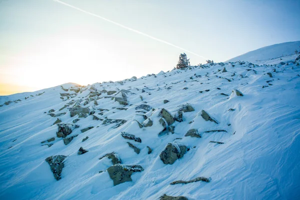 Urali Paesaggio Montano Invernale Russia — Foto Stock