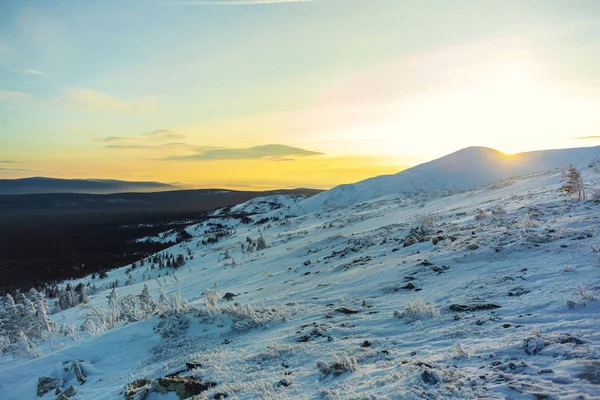 Urali Paesaggio Montano Invernale Russia — Foto Stock