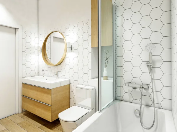 Interno Moderno Del Bagno — Foto Stock