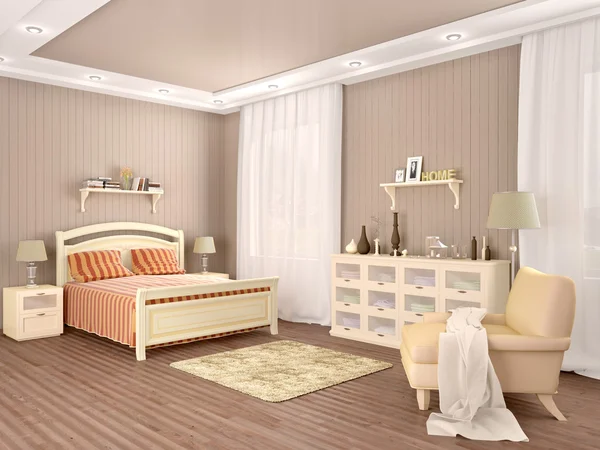 Bedroom interior. 3d illustration — Stock Photo, Image