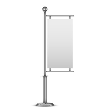 Reklam pano. Beyaz bir arka plan üzerinde izole