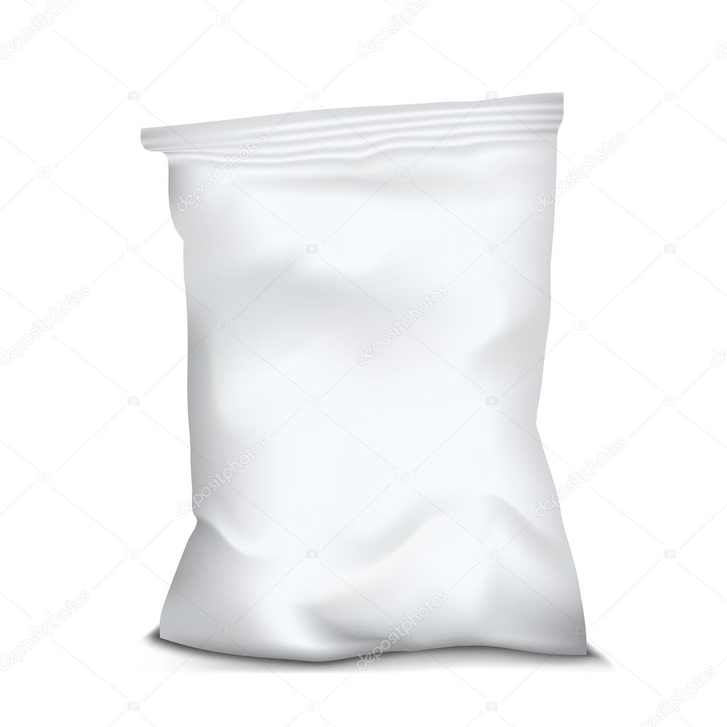 White Blank Foil Food Snack. Vector EPS10