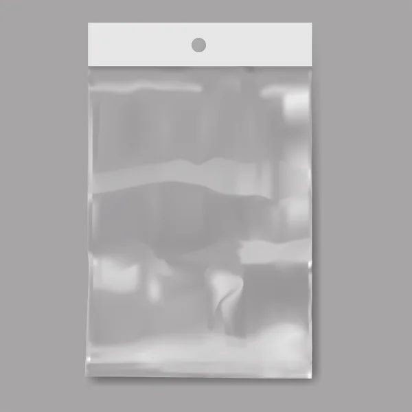 Polyetylenové balíček izolované na šedém pozadí — Stockový vektor