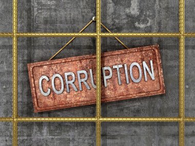 The fight against corruption. The concept of the fight against c clipart