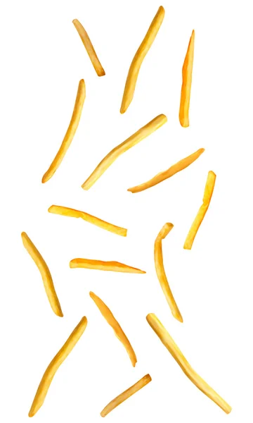 Papas fritas aisladas sobre un fondo blanco — Vector de stock