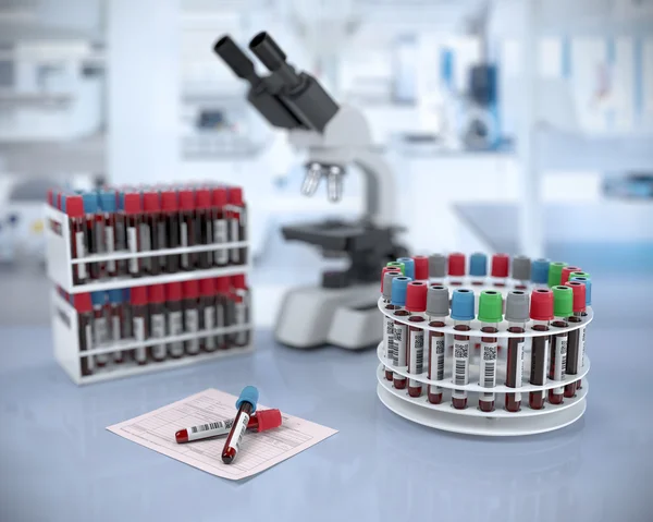 3D render illustration.blood buizen in het laboratorium centrifuge. — Stockfoto