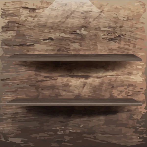 Livre en bois helves sur fond — Image vectorielle