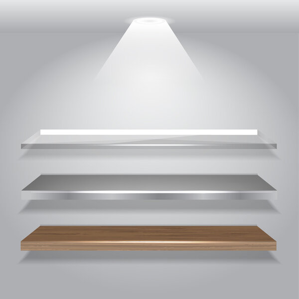 Vector Shelves Collection with light