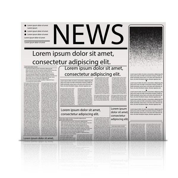 Vektör beyaz arka plan üzerinde izole gazete kadar sahte.