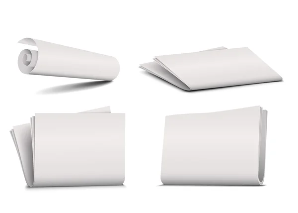 Beyaz bir arka plan üzerinde izole gazete vektör — Stok Vektör