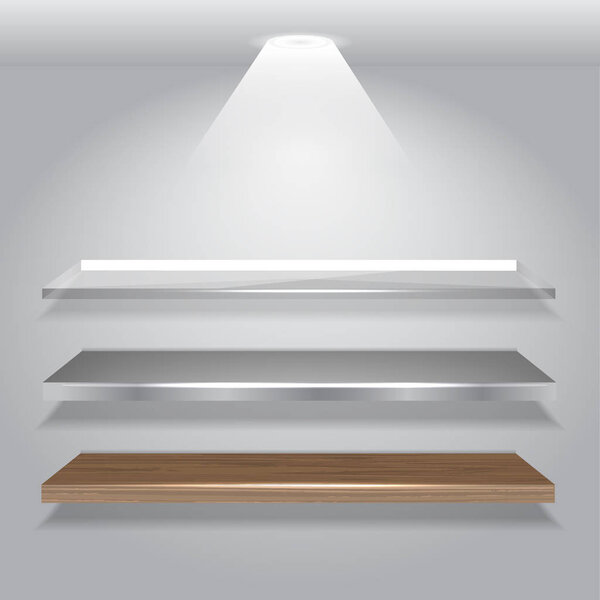 Vector Shelves Collection with light