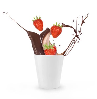 Çikolatada sıçramasına Strawberrys