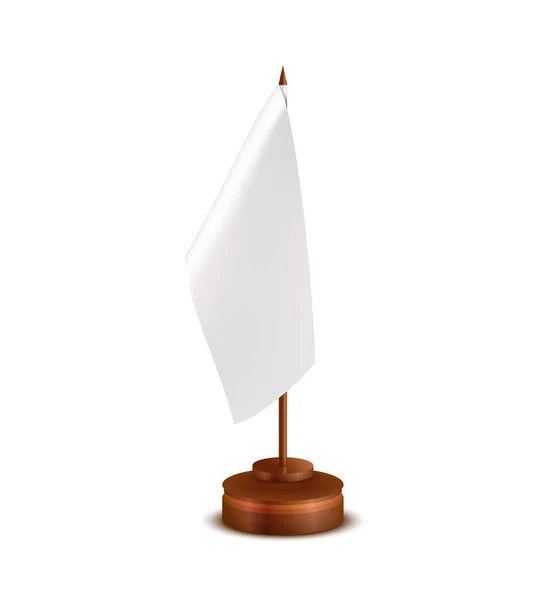 Asztali zászló elszigetelt fehér background — Stock Vector