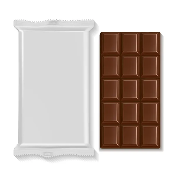 Barra de chocolate. Ilustración vectorial — Vector de stock