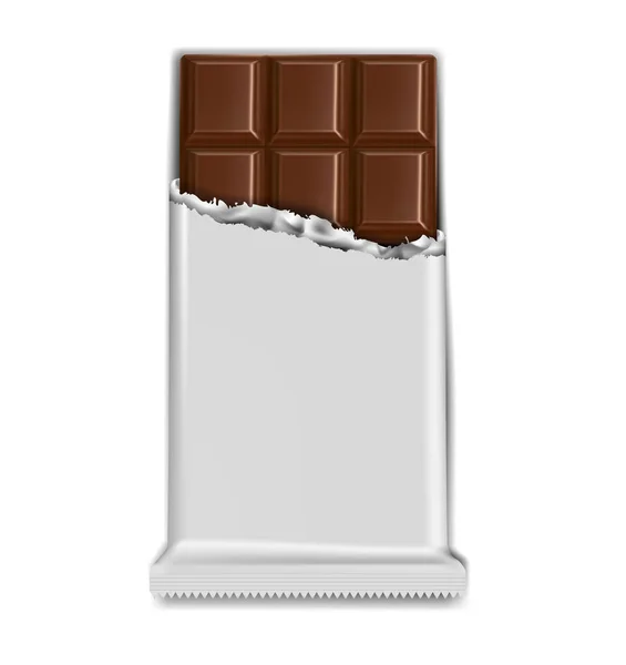 Barra de chocolate. Ilustração vetorial — Vetor de Stock