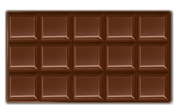 Barra de chocolate isolado em um fundo branco —  Vetores de Stock