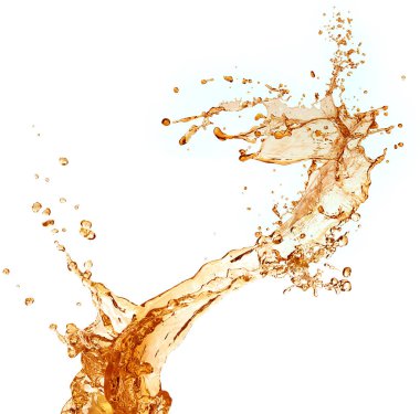 elma suyu splash beyaz zemin üzerine izole