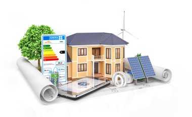 Tasarım kavramı. Konut ev görünümü var nerede kürk görebilirsiniz