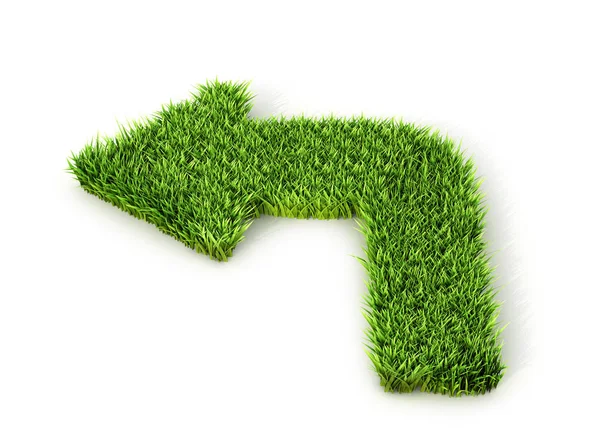 An arrow made out of a grass. 3d illustration — Stock Photo, Image