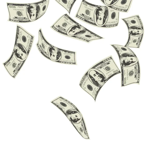Χρήματα που απομονώνονται σε λευκό φόντο — Διανυσματικό Αρχείο
